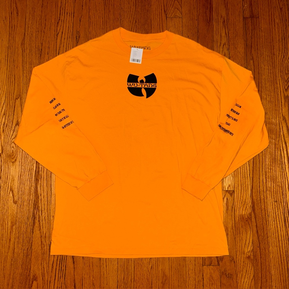 Wu Tang Graphic Yellow Long sleeve Tee  Crew neck  100% Cotton Size XL New